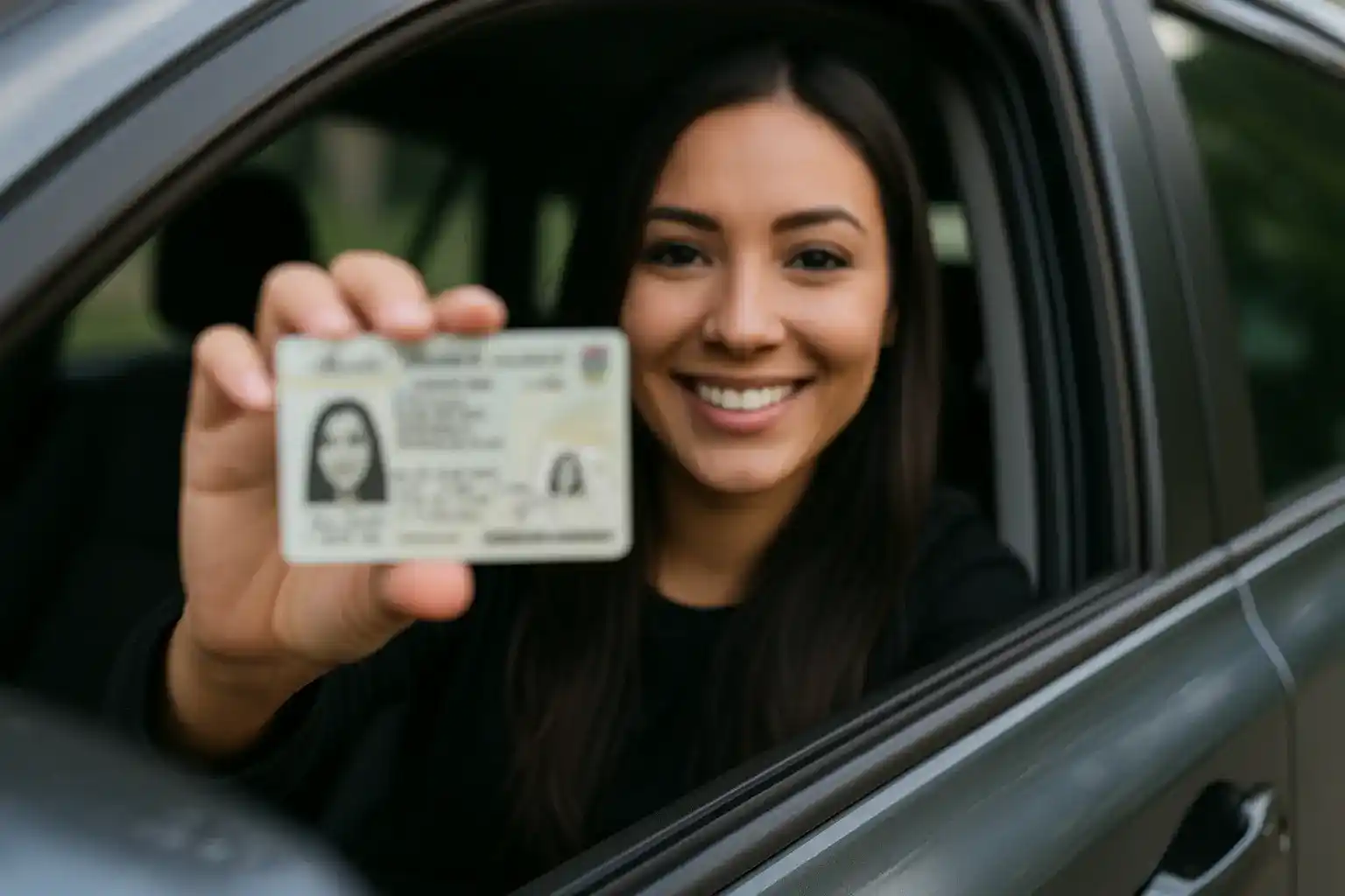 Person holding Alberta drivers licence
