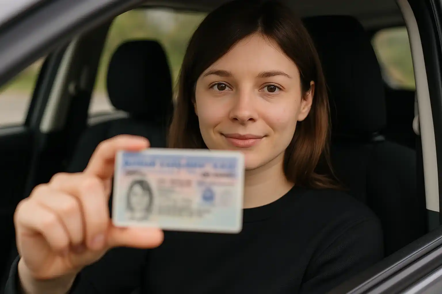 Person holding ICBC drivers licence